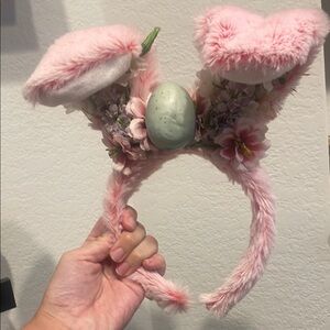 Floral Pink Easter Ear/ Bunny Ears Headband